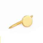 Polished Round Engraved 14K Gold Cufflinks & Studs Set