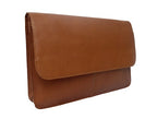 Three Section Flap Over Leather Portfolio