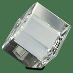Personalized Crystal Cube Paper Weight with Beveled Corner - 3" x 3"