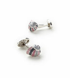 Sterling Silver & Enamel Snail Cufflinks by Jan Leslie