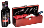 Split Monogram Single Bottle Wine Presentation Box with Tools