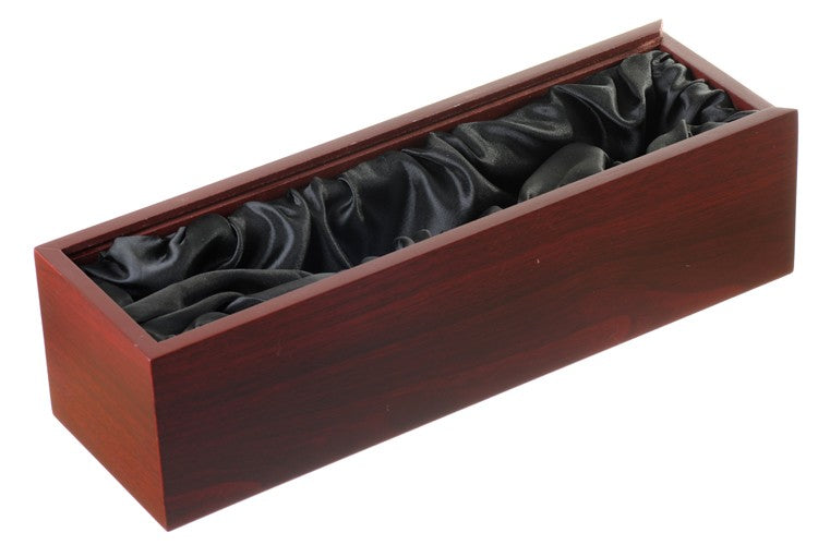 Rosewood Single Bottle Wine Box with See-Through Lid - Executive Gift Shoppe