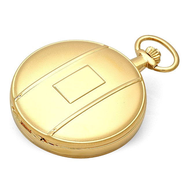 Gold Mechanical Engravable Charles Hubert Pocket Watch & Chain #3840 - Executive Gift Shoppe