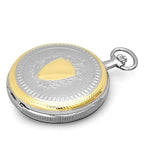 Two Tone Mechanical Charles Hubert Pocket Watch & Chain #3859 - Executive Gift Shoppe