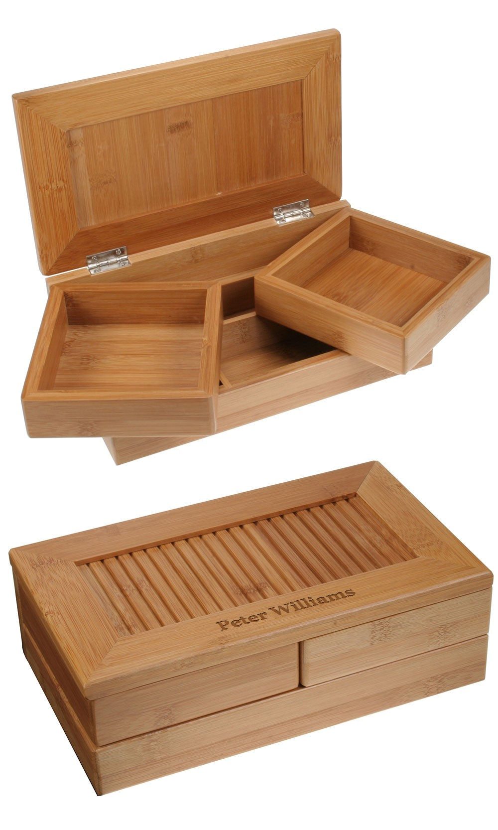 Bamboo Desktop Stationery & Organizer Box
