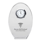 Physical Therapist Personalized Oval Crystal Desk Clock