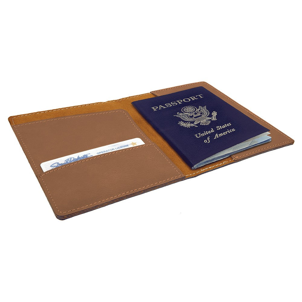 Personalized Dark Brown Passport Holder