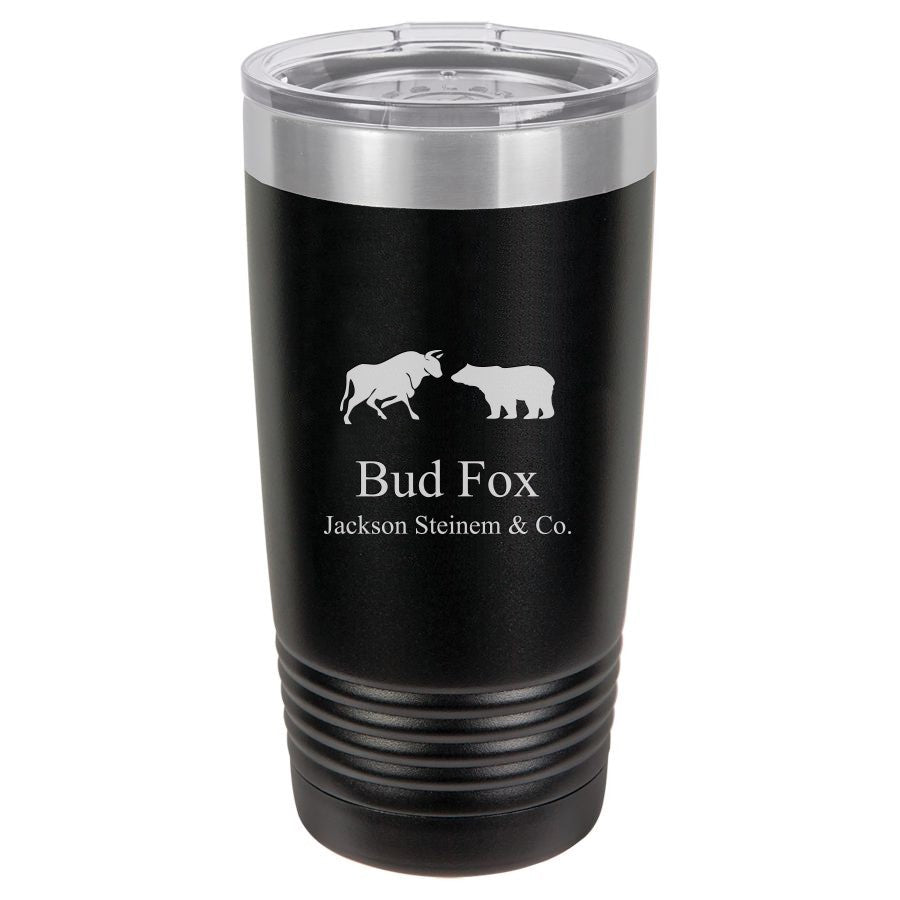 Wall Street Emblem 20 Ounce Black Polar Camel Travel Mug