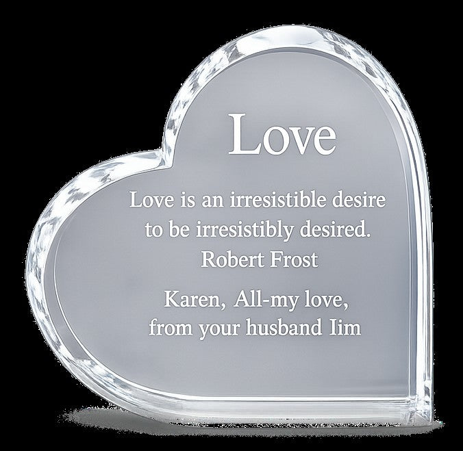 Personalized Crystal Heart