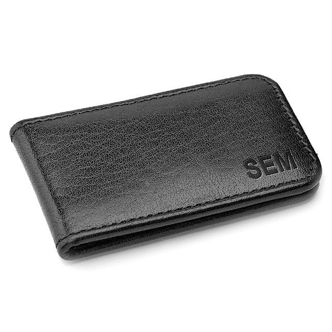 Classic Leather Personalized Magnetic Money Clip