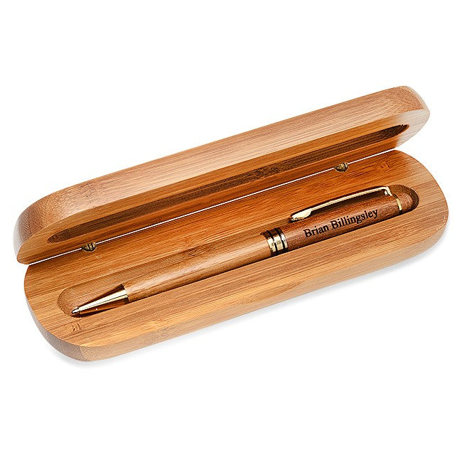 Masonic Bamboo Pen and Box Set - Executive Gift Shoppe