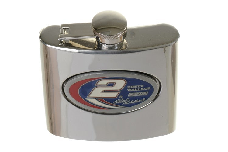 Rusty Wallace 6 Ounce Steel Flask - Executive Gift Shoppe
