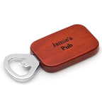Personalized Wood Handle Magnetic Bottle Opener