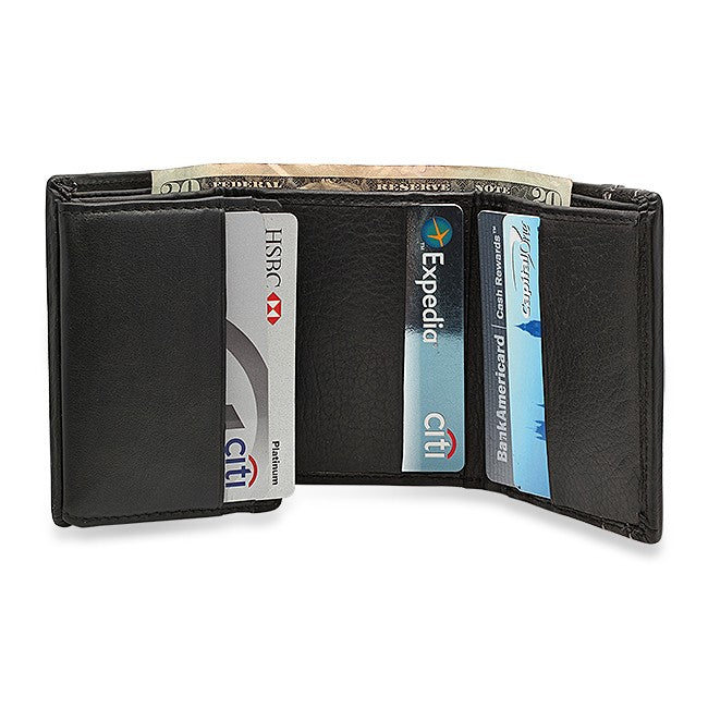 RFID Collection Trifold Wallet With ID Flap