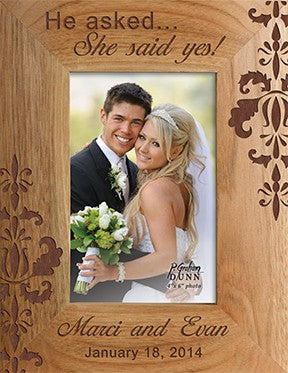 She Said Yes 4" x 6" Personalized Picture Frame