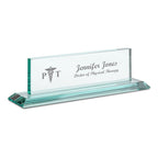 Distinguished Collection Physical Therapist Theme Personalized Crystal Desktop Name Plate