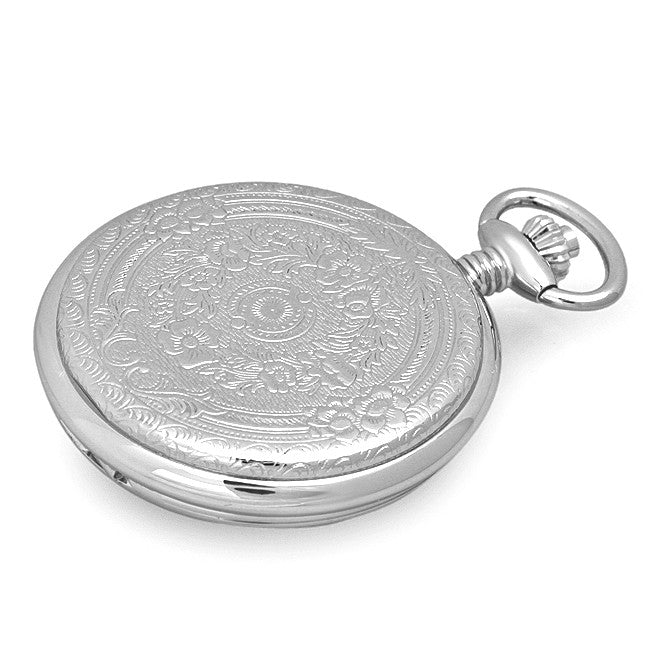 Engraved Quartz Charles Hubert Pocket Watch & Chain #3559 - Executive Gift Shoppe