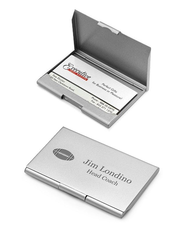 Football Themed Personalized Business Card Holder