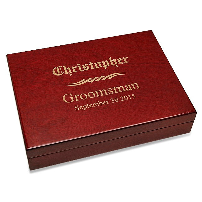 Groomsman's Gift Piano Finish 30 Cigar Humidor - Executive Gift Shoppe