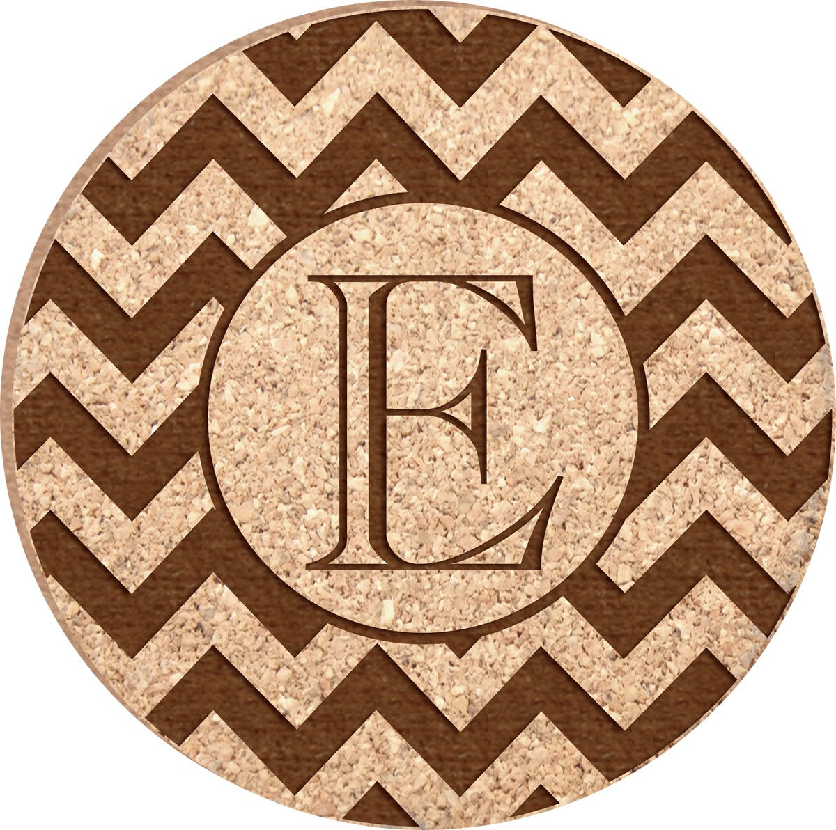Monogram Personalized Cork Drink Coaster Set