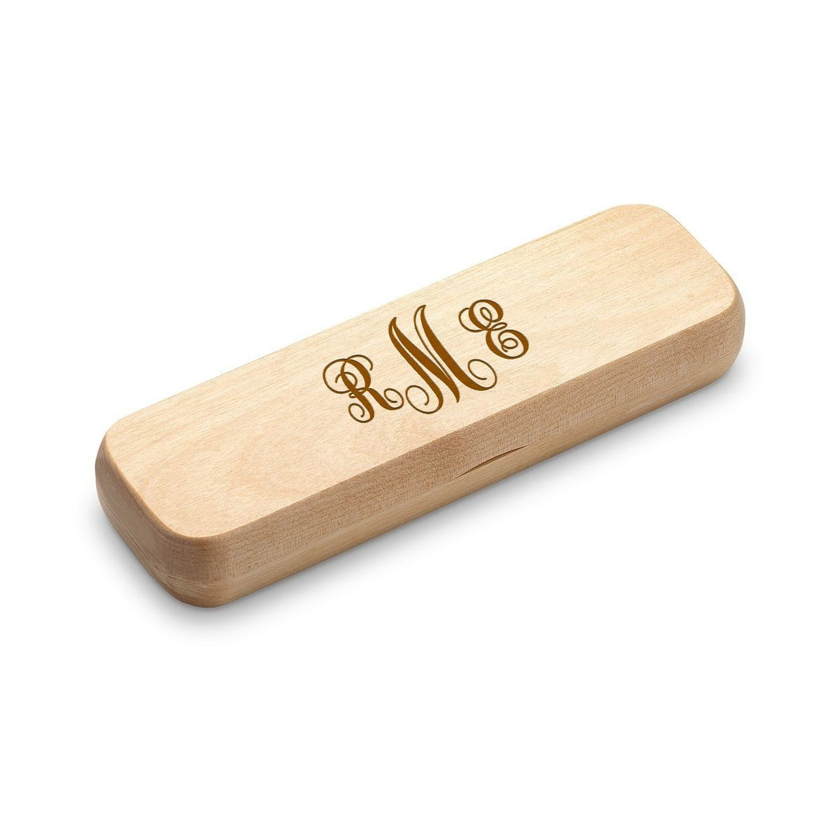 Script Monogram Perrsonalized Maple Wood Ballpoint Pen & Fountain Pen Set