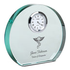 Chiropractor Personalized Round Crystal Desk Clock