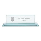 Distinguished Collection Police Theme Personalized Crystal Desktop Name Plate