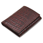 Men's Trifold Crocodile Print Italian Leather Wallet