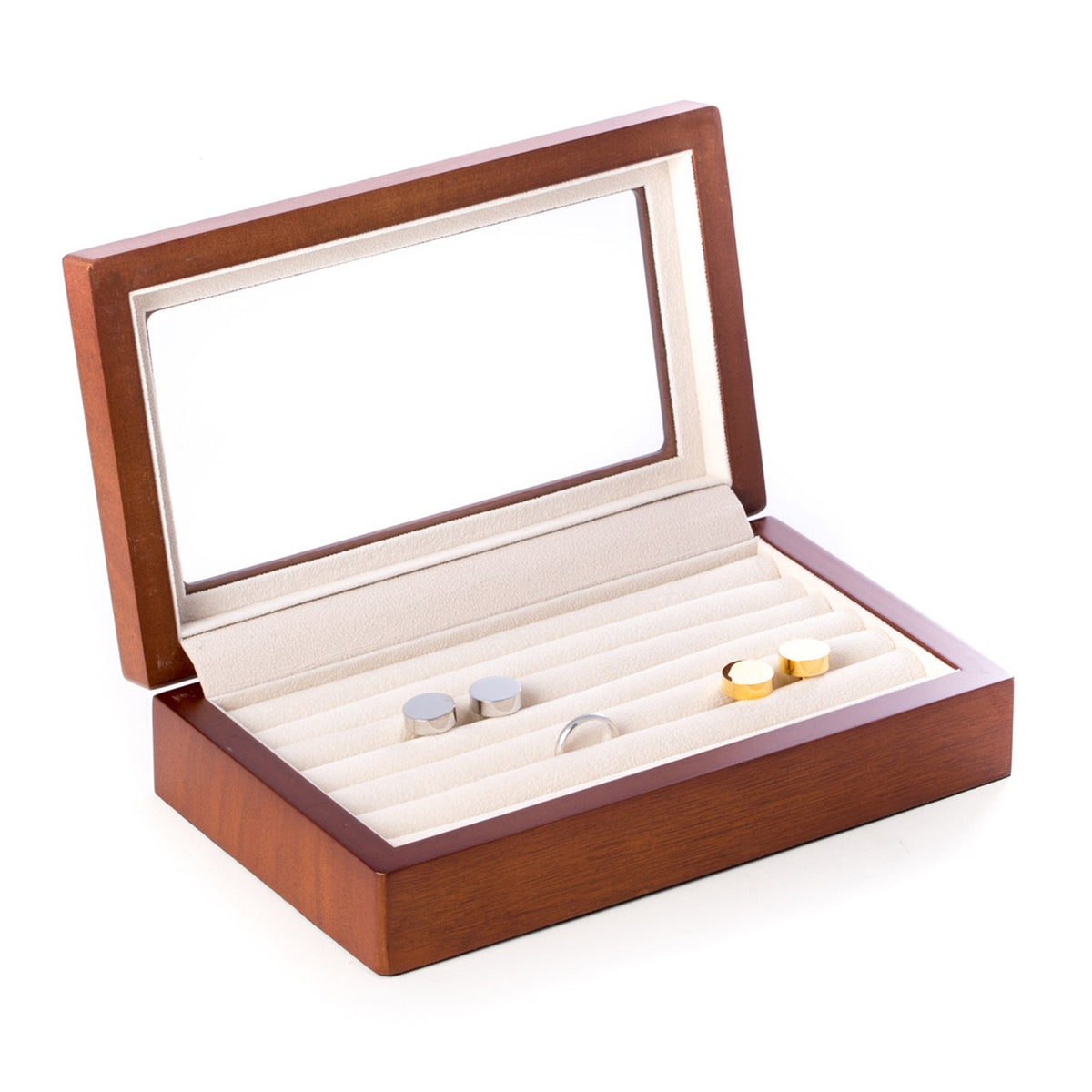 Cherry Wood Cufflinks Box