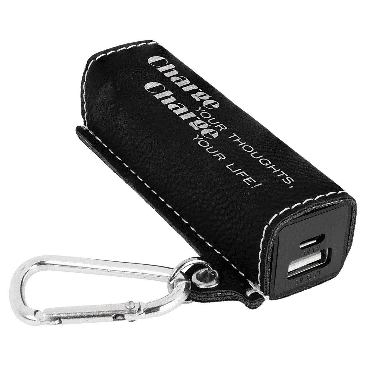 Personalized Black & Silver USB Cell Phone Charger