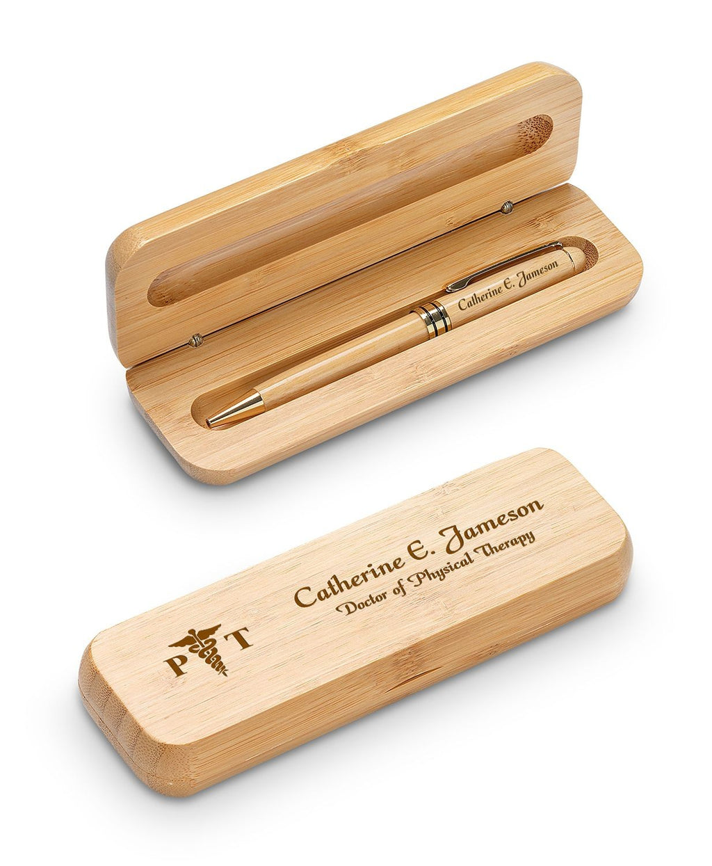 Physical Therapist Theme Bamboo Pen and Box Set