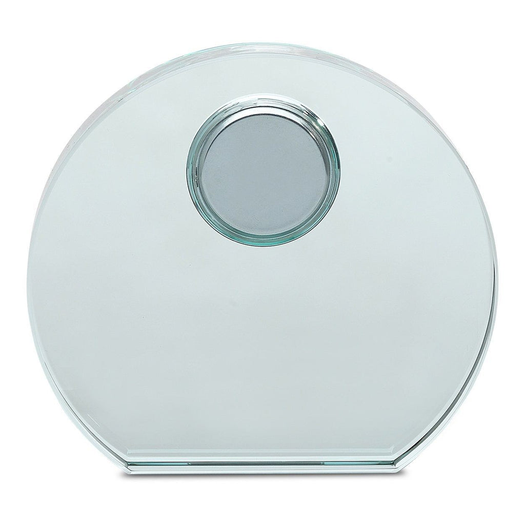 Jade Collection Personalized Round Crystal Desk Clock