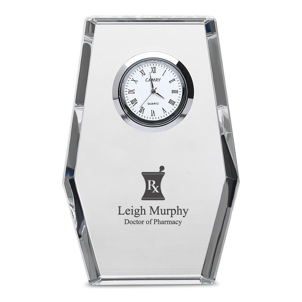Pharmacist Personalized Crystal Desk Clock