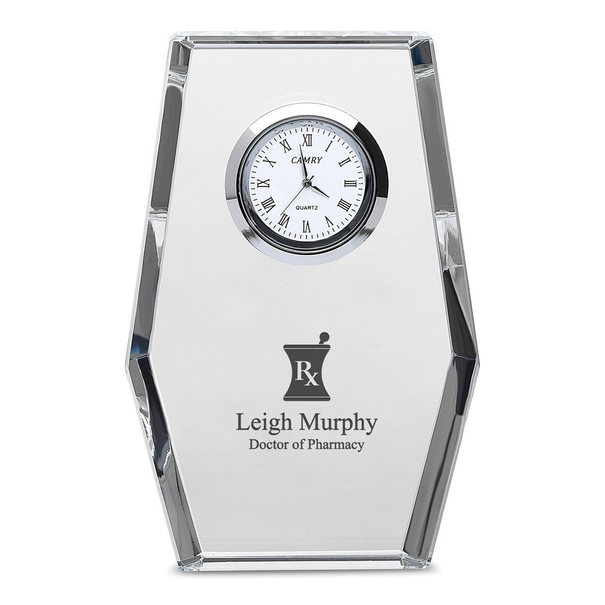 Pharmacist Personalized Crystal Desk Clock