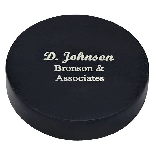 Personalized Black Marble Paperweight