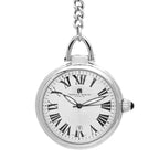 Open Face Silver Quartz Charles Hubert Pocket Watch & Chain #3758 - Executive Gift Shoppe