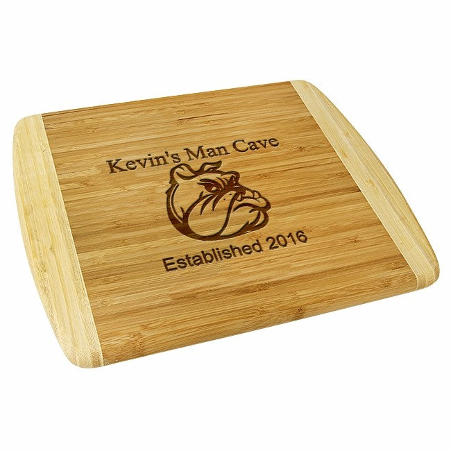 Man Cave Two Tone Bamboo Cutting Board - Large