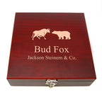 Personalized Wall Street Flask & Gaming Set - Executive Gift Shoppe