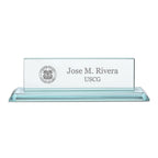 Coast Guard Theme Personalized Personalized Crystal Desktop Name Plate