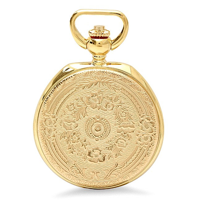 Gold Quartz Charles Hubert Pocket Watch & Chain #3781 - Executive Gift Shoppe