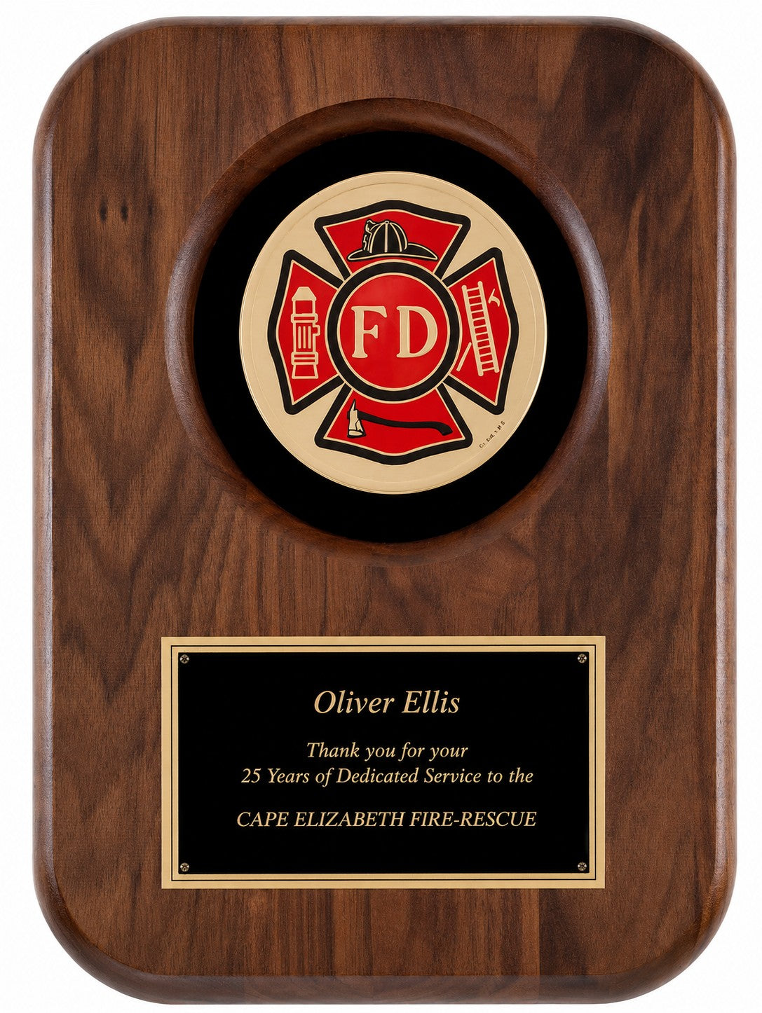 Personalized Firefighter's Shield Plaque