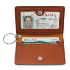Initial Monogram Rawhide ID Holder & Keychain