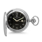 Black Dial Quartz Pocket Watch & Chain - Executive Gift Shoppe