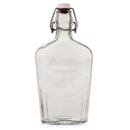 Groomsman's Personalized Large Vintage Glass Flask - Executive Gift Shoppe