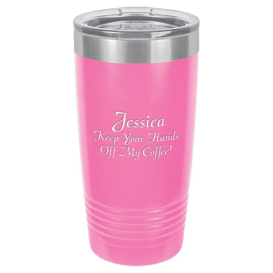 Personalized 20 Ounce Pink Polar Camel Travel Mug