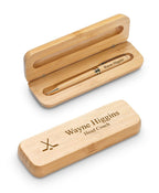 Hockey Themed Personalized Bamboo Pen and Box Set