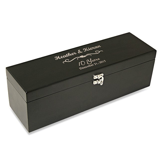 Anniversary Gift Black Wine Box