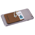 Personalized Dark Brown Phone Wallet with Ring