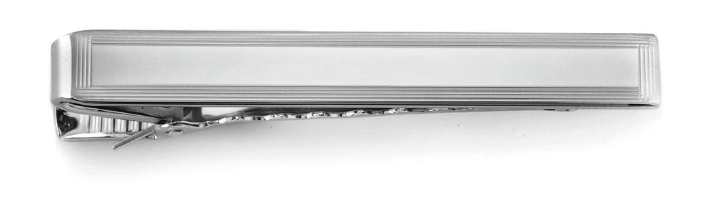 Border Collection Sterling Silver Engravable Tie Bar