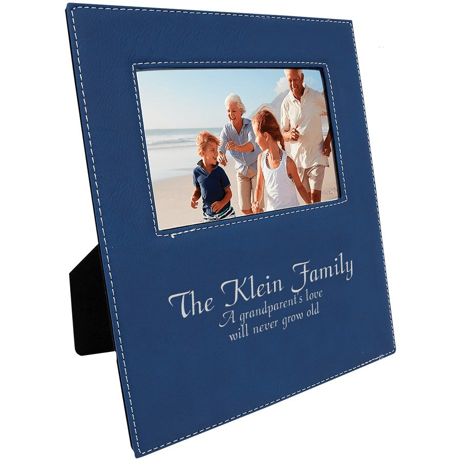 Blue & Silver 5" x 7" Picture Frame with Large Personalization Area